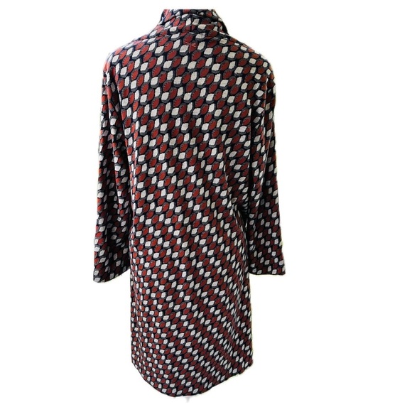 Tyler Boe Geometric Print Cowl Neck Tunic Sweater Dress – Size Medium - Picture 3 of 9